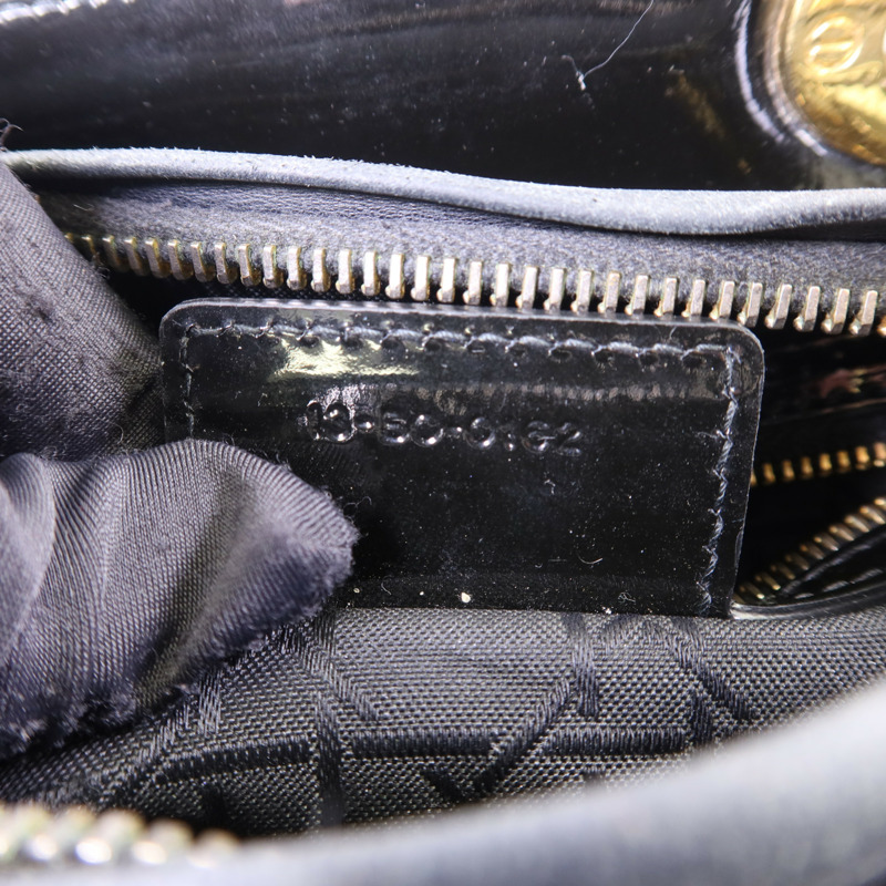 Dior 漆皮皮革Lady Dior金扣手挽肩背兩用袋-7