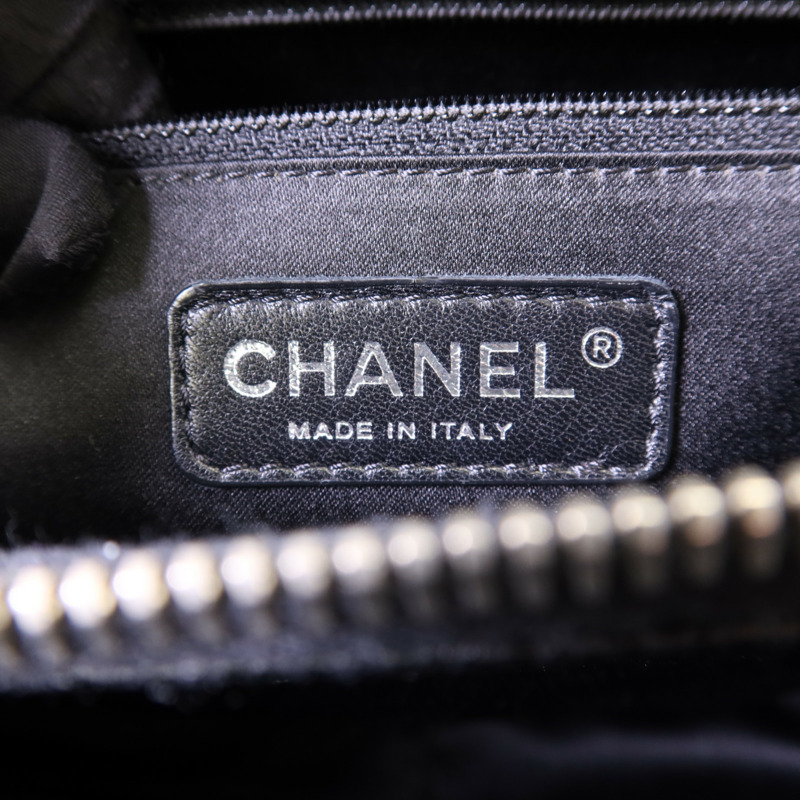 CHANEL 牛皮皮革GST Grand Shopping Tote Bag銀扣鏈帶肩背袋-6