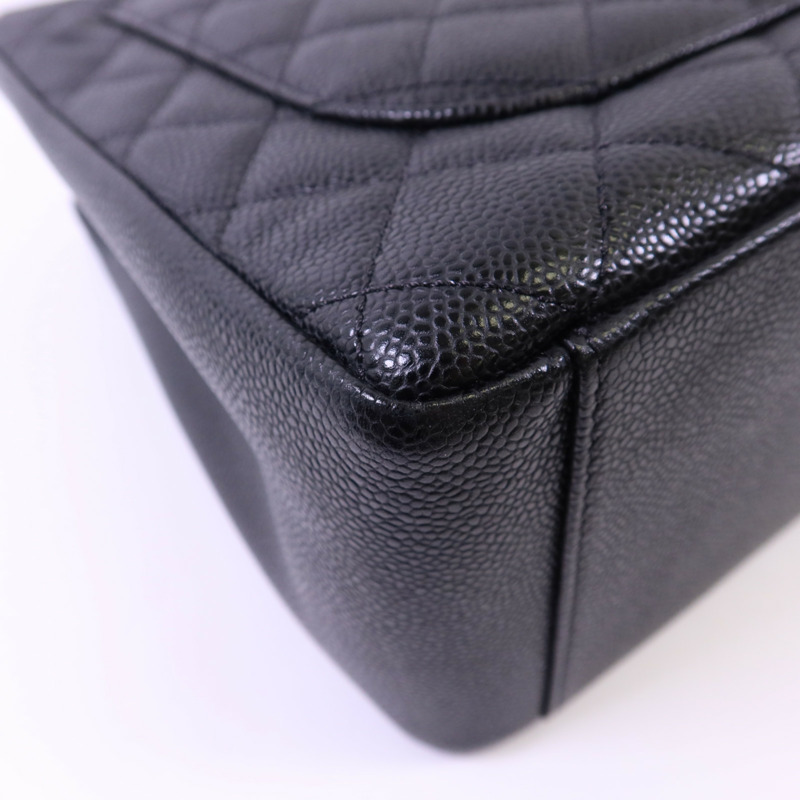 CHANEL 牛皮皮革GST Grand Shopping Tote Bag銀扣鏈帶肩背袋-13