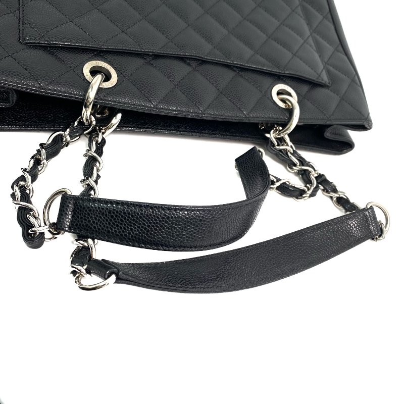 △ Chanel 香奈兒 GST Black Caviar Skin Silver Tone Metal Grand Shopping Tote Bag No.20 黑色粒紋小牛皮銀色金屬托特袋No.20 - 257025949-11