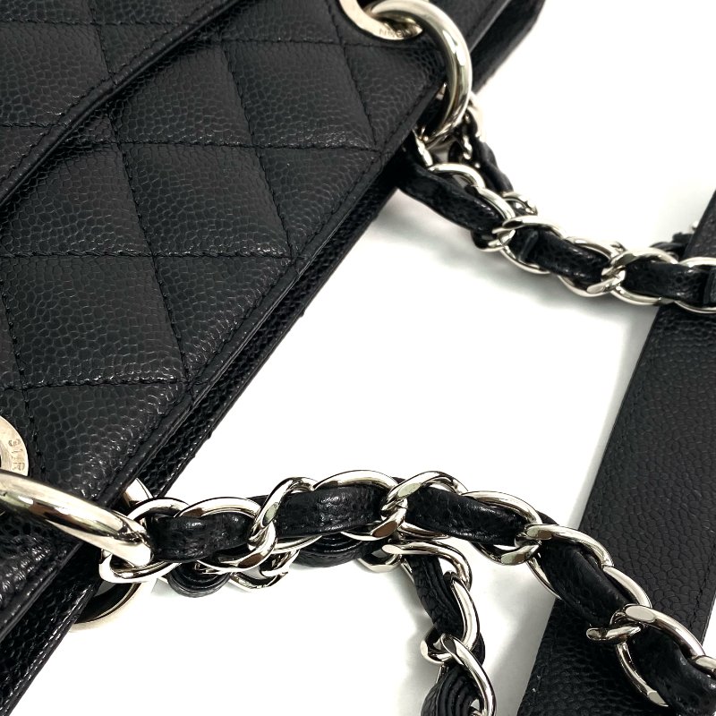 △ Chanel 香奈兒 GST Black Caviar Skin Silver Tone Metal Grand Shopping Tote Bag No.20 黑色粒紋小牛皮銀色金屬托特袋No.20 - 257025949-12