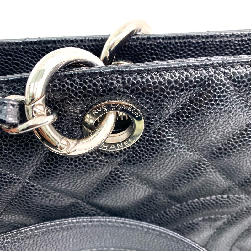 △ Chanel 香奈兒 GST Black Caviar Skin Silver Tone Metal Grand Shopping Tote Bag No.20 黑色粒紋小牛皮銀色金屬托特袋No.20 - 257025949-18