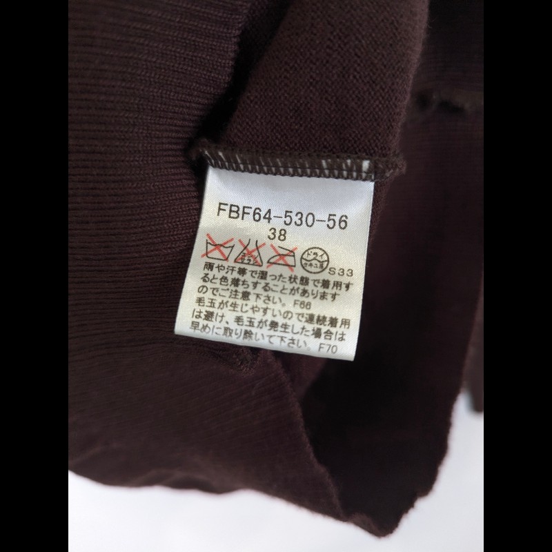 莉亞精品♡Burberry 深咖針織上衣 尺碼38 二手美品-3