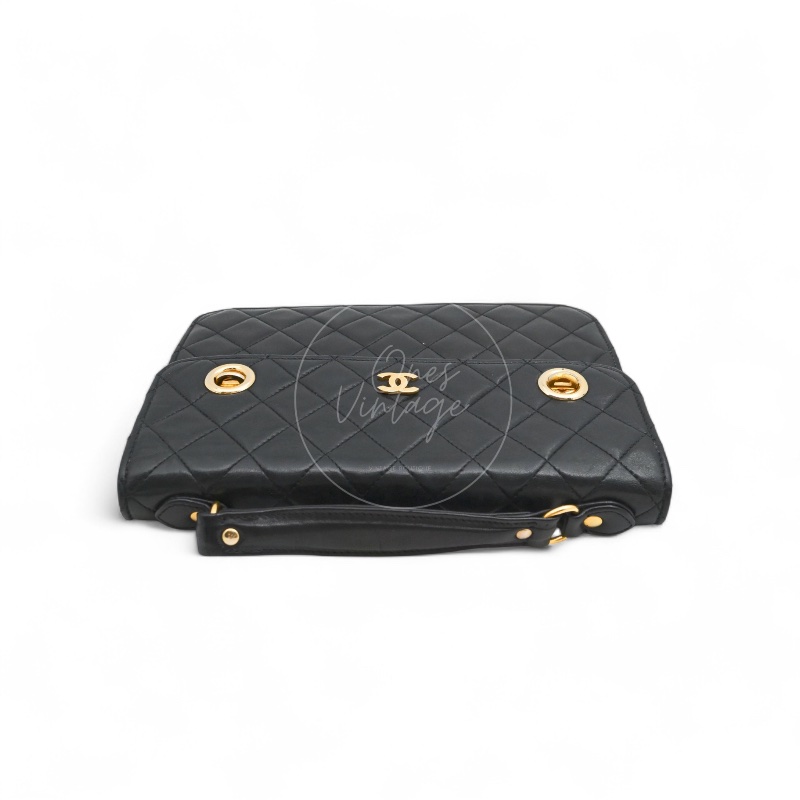 中古香奈儿公文包 文件包绗缝包 女士手提包-3