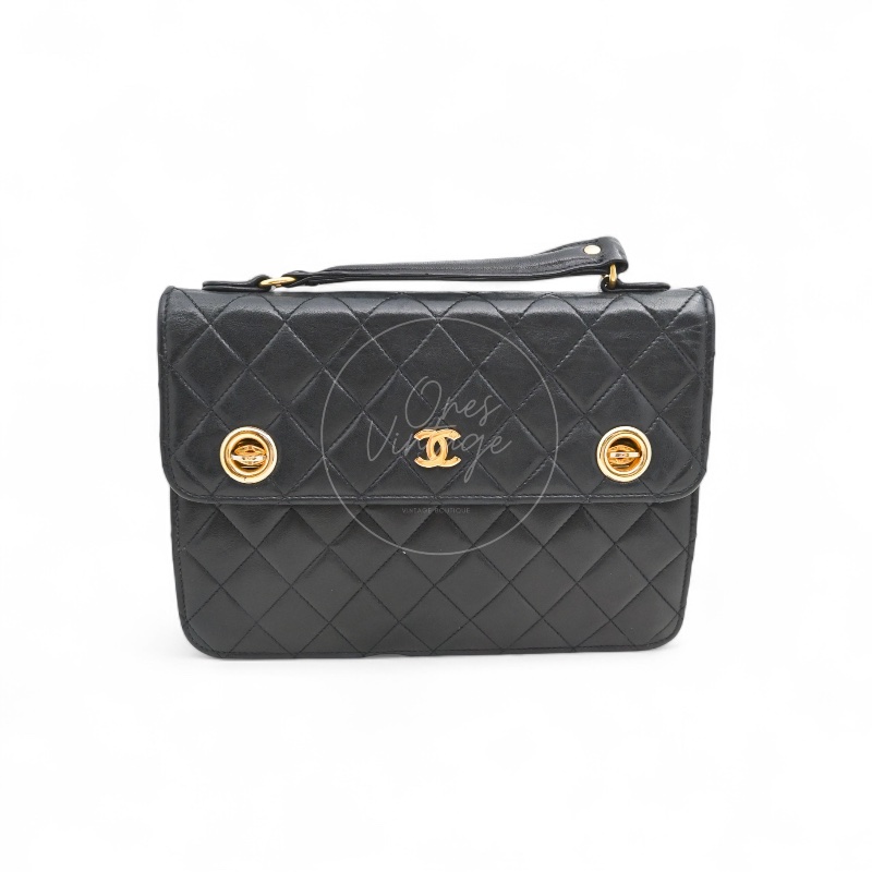 中古香奈儿公文包 文件包绗缝包 女士手提包-5