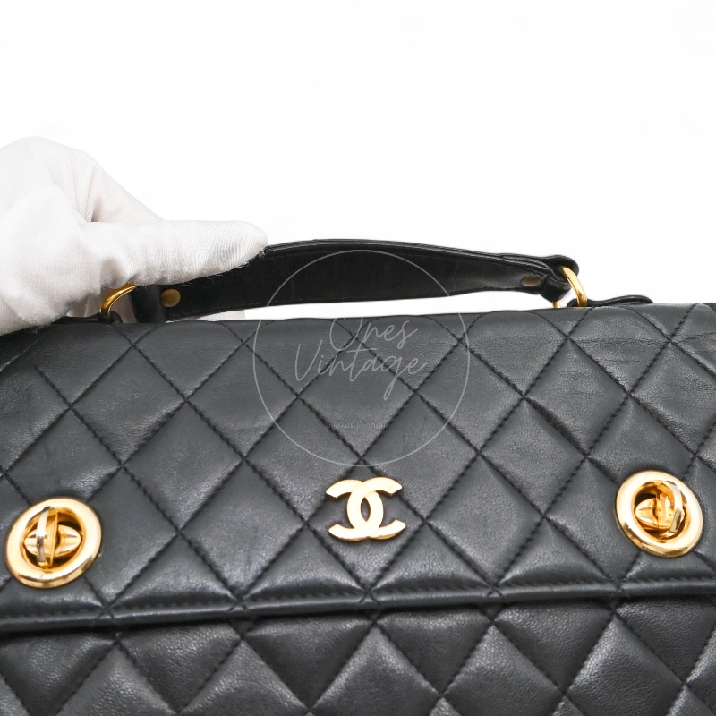 中古香奈儿公文包 文件包绗缝包 女士手提包-17