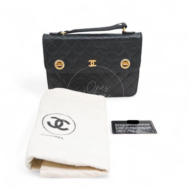 中古香奈儿公文包 文件包绗缝包 女士手提包-22