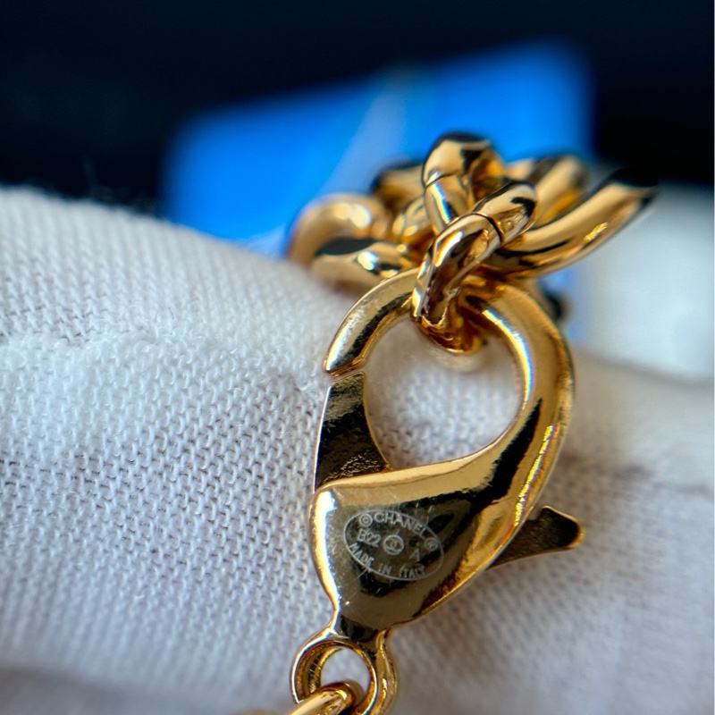 【閒置】Chanel 22A高級手工坊 康鵬門牌項鍊-4