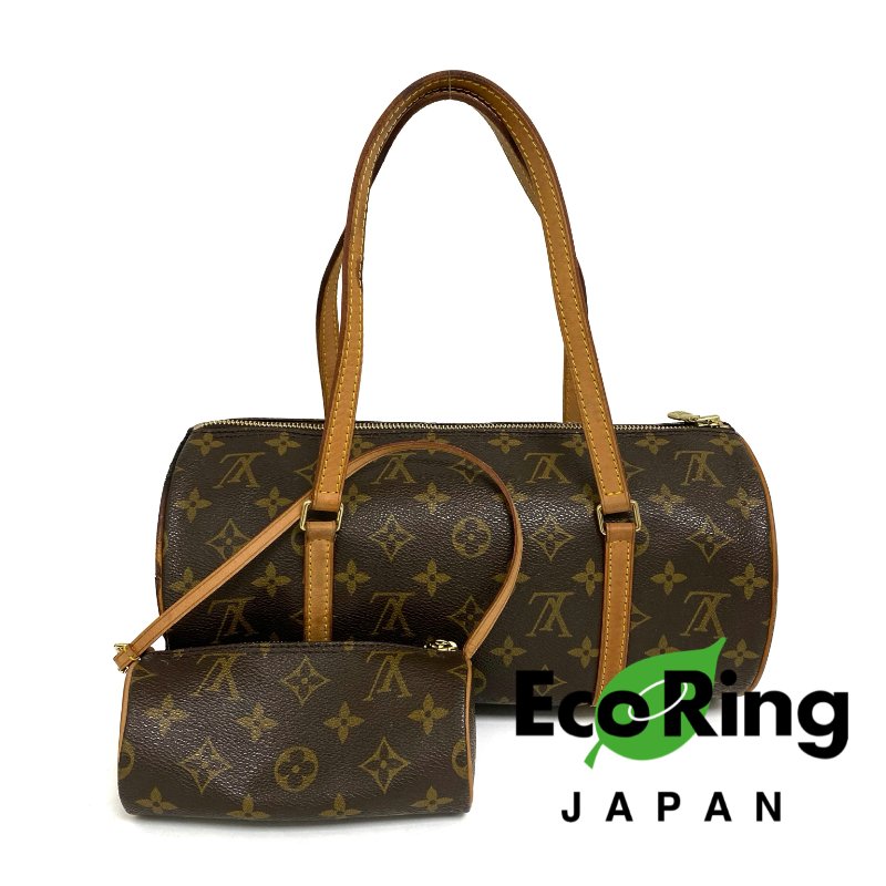 △ Louis Vuitton 路易威登 Papillom 30 Brown Coated Canvas Monogram Handbag 啡色塗層帆布經典花紋手袋 -257025513-0