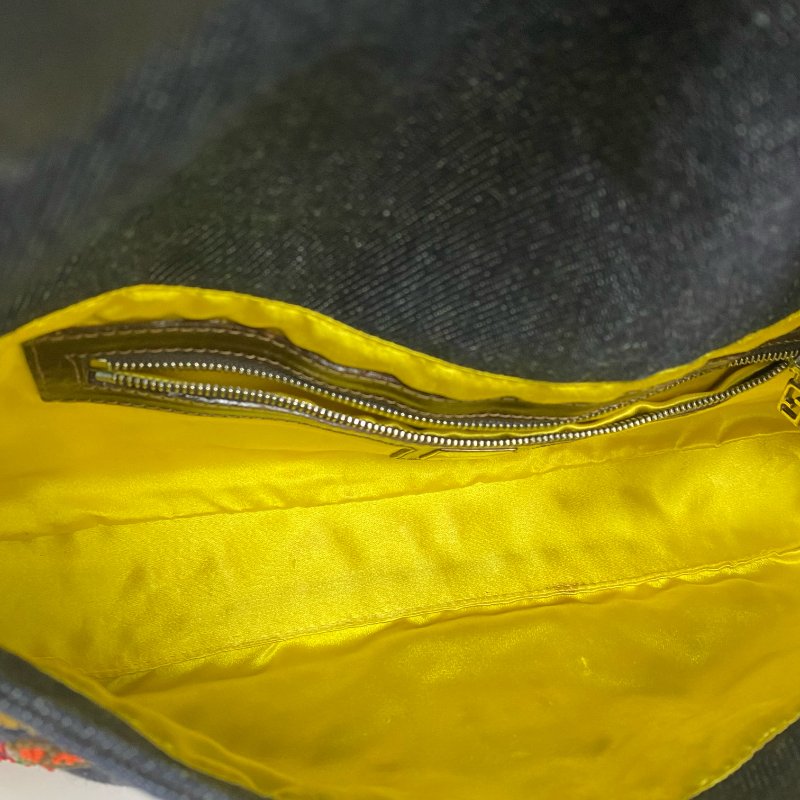 △ Fendi 芬迪 Navy Denim Beads Shoulder Bag 深藍色牛仔布串珠肩背袋 -257026034-15