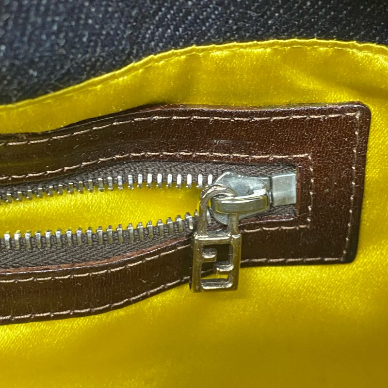 △ Fendi 芬迪 Navy Denim Beads Shoulder Bag 深藍色牛仔布串珠肩背袋 -257026034-17