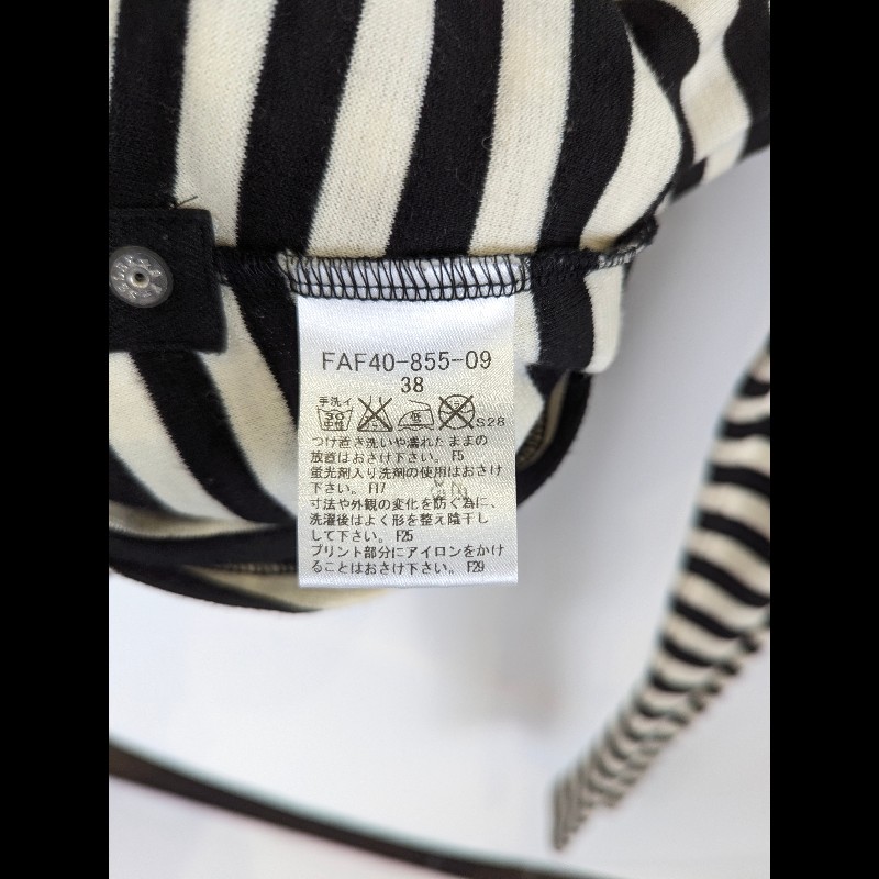 莉亞精品♡Burberry 黑白條紋長袖上衣 尺碼38 二手美品-3