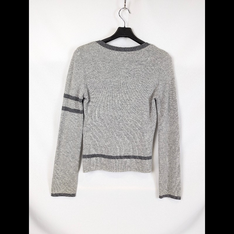 莉亞精品♡Burberry 深灰毛料針織衫 尺碼38 二手美品-1