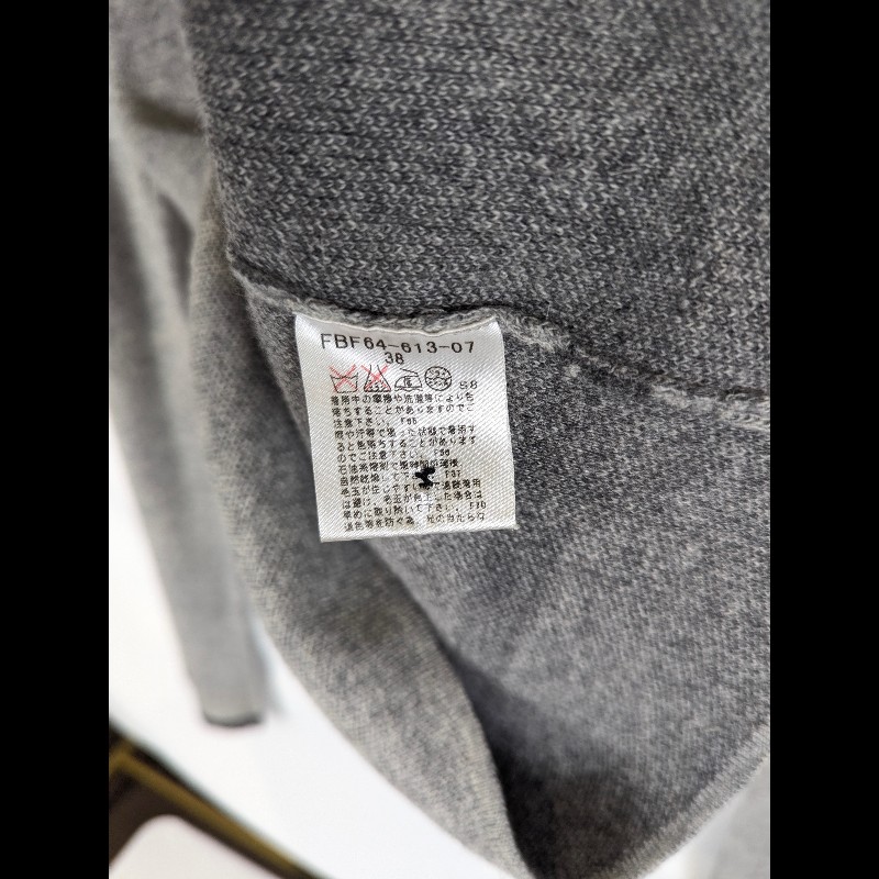 莉亞精品♡Burberry 深灰毛料針織衫 尺碼38 二手美品-3