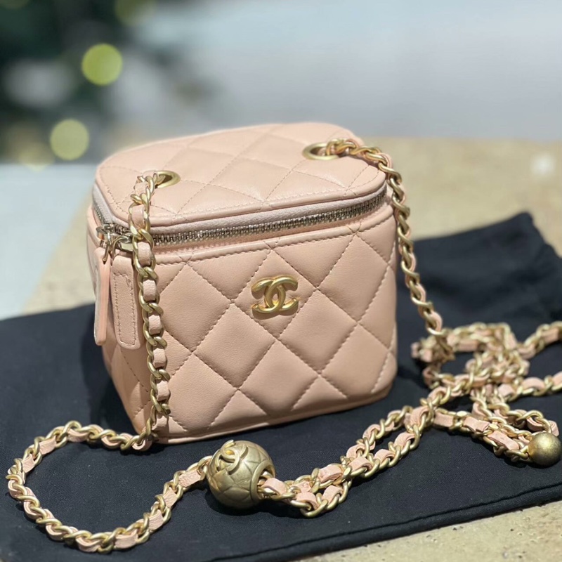 全網最低價✨97新 Chanel 金球小盒子 裸色-1