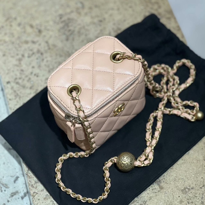 全網最低價✨97新 Chanel 金球小盒子 裸色-2