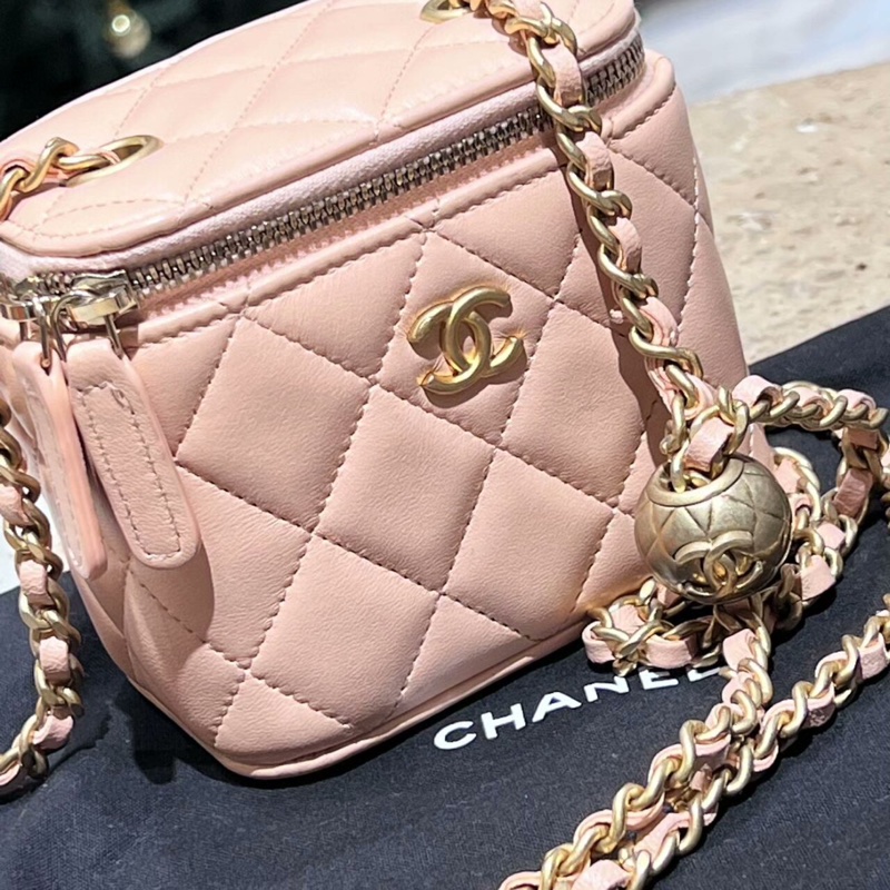 全網最低價✨97新 Chanel 金球小盒子 裸色-4