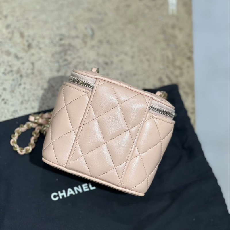 全網最低價✨97新 Chanel 金球小盒子 裸色-5