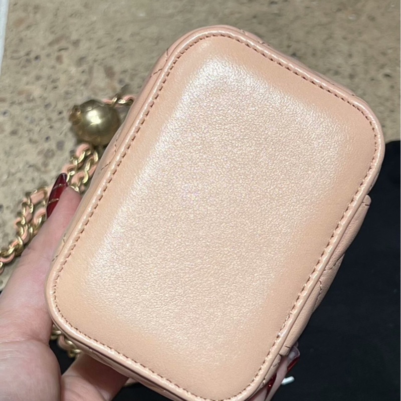 全網最低價✨97新 Chanel 金球小盒子 裸色-6