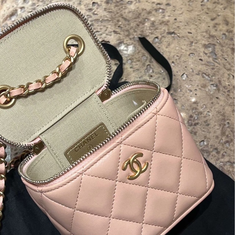 全網最低價✨97新 Chanel 金球小盒子 裸色-7