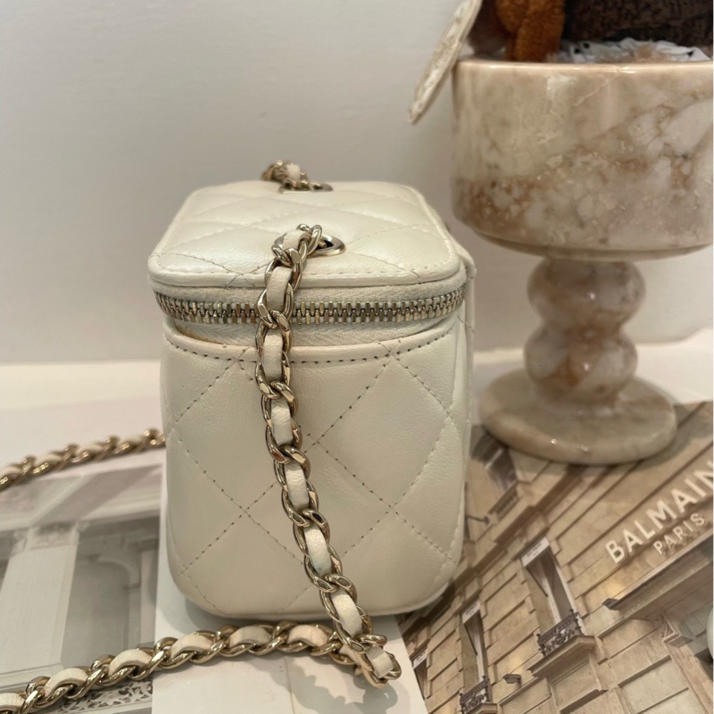 【90%新 ✨ 全網最低價】Chanel 白金小盒子 山茶花特別款-2