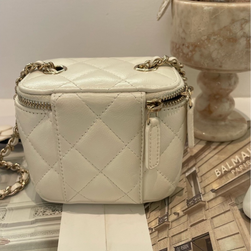 【90%新 ✨ 全網最低價】Chanel 白金小盒子 山茶花特別款-3