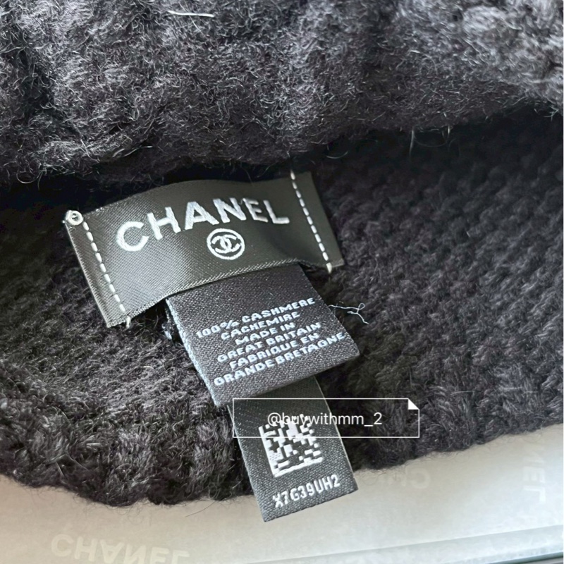 ⭐️賣場有滿額折扣⭐️香奈兒 最新秋冬款 黑色毛帽-2