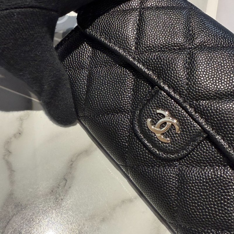 香奈兒 經典黑銀中夾-3