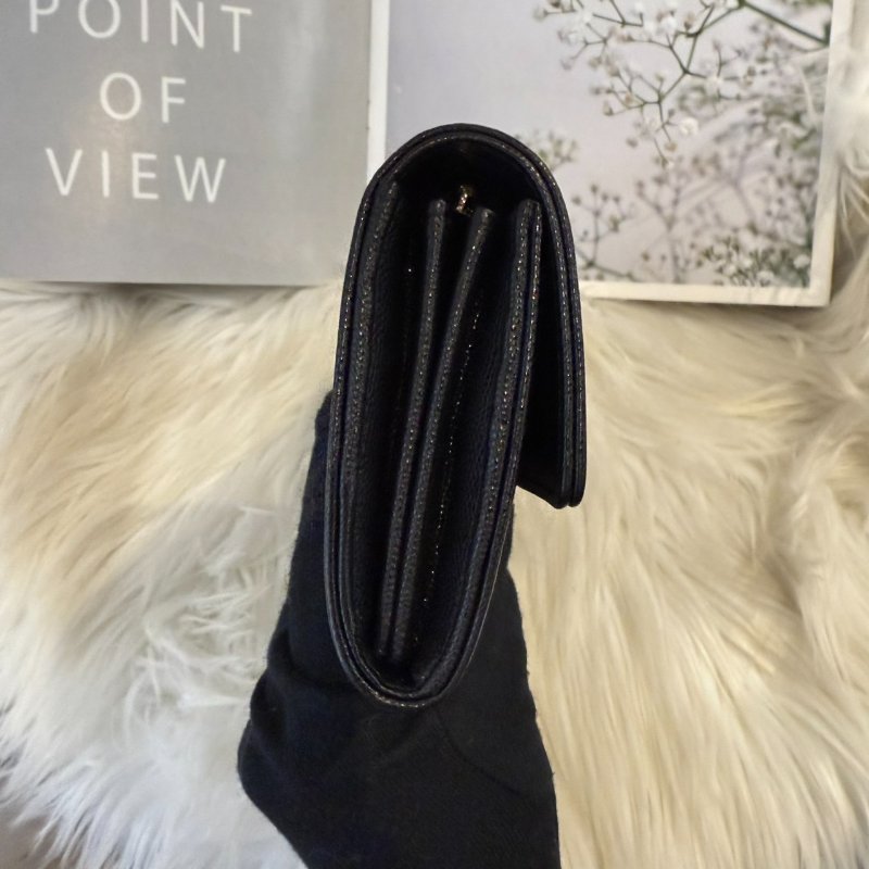 全新 香奈兒 BOY荔枝黑金長夾-4