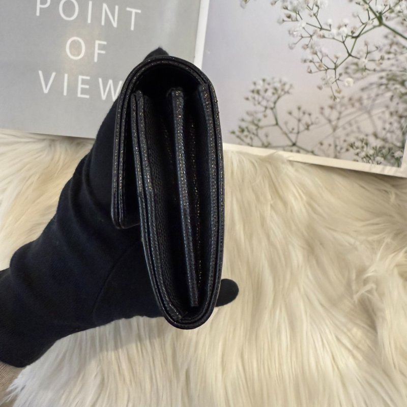 全新 香奈兒 BOY荔枝黑金長夾-5