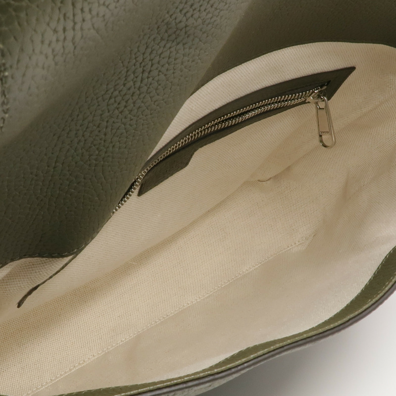 GUCCI 牛皮皮革Jumbo GG Medium Messenger Bag銀扣肩背袋-4