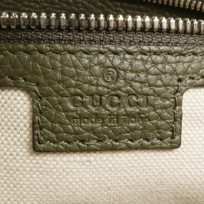 GUCCI 牛皮皮革Jumbo GG Medium Messenger Bag銀扣肩背袋-5