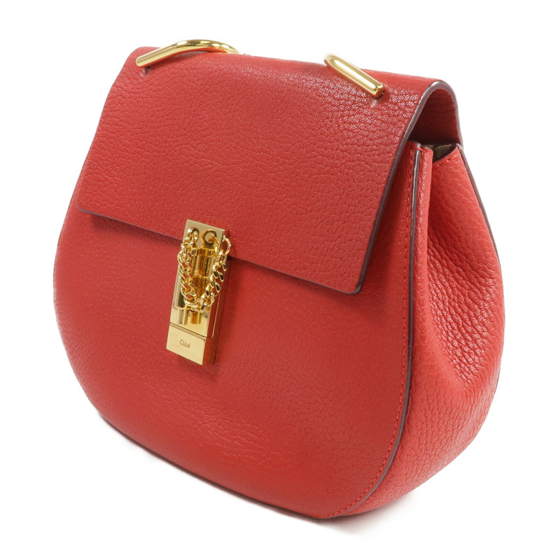 Chloe 牛皮皮革Drew Bag金扣鏈帶肩背袋-1