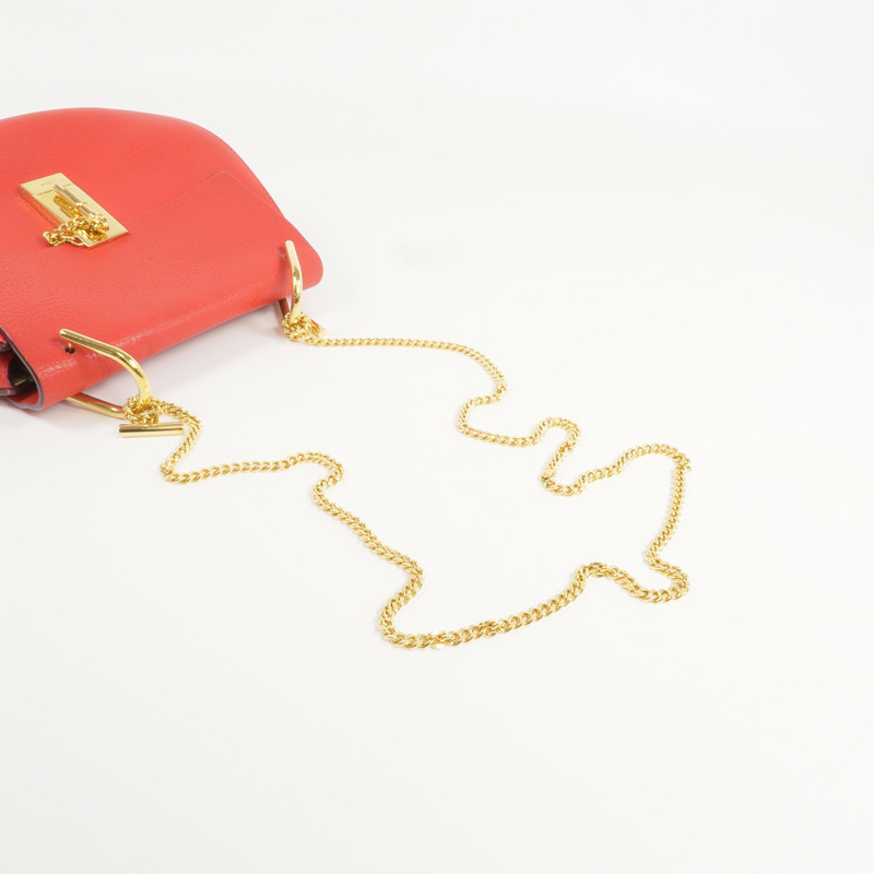 Chloe 牛皮皮革Drew Bag金扣鏈帶肩背袋-8