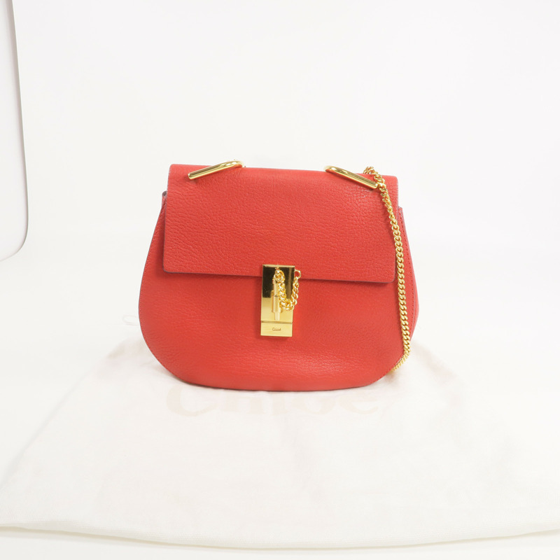 Chloe 牛皮皮革Drew Bag金扣鏈帶肩背袋-9