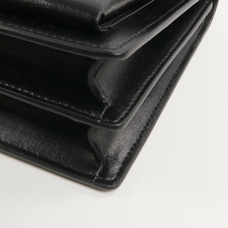 SAINT LAURENT 牛皮皮革Sunset Medium銀扣鏈帶肩背袋-10