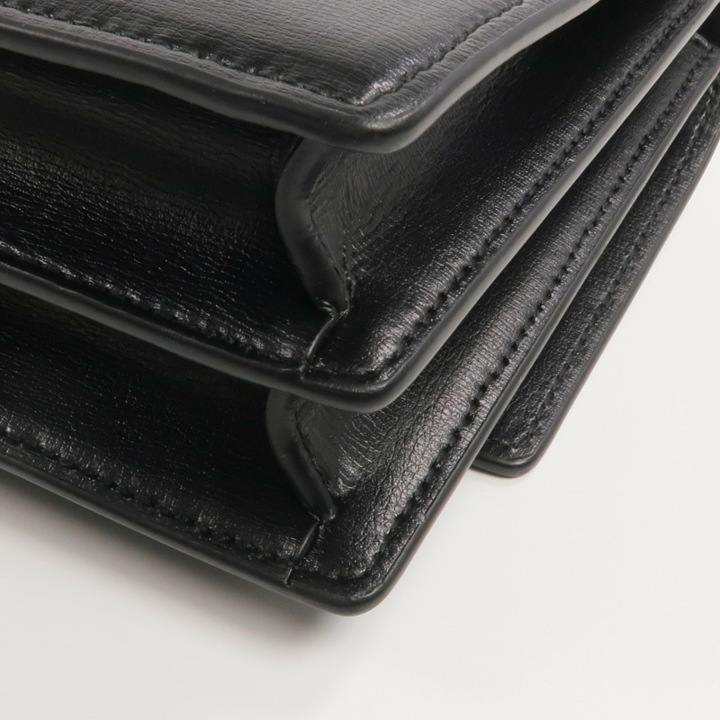 SAINT LAURENT 牛皮皮革Sunset Medium銀扣鏈帶肩背袋-12