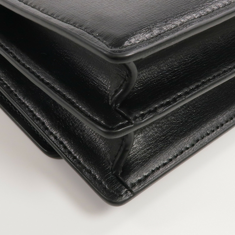 SAINT LAURENT 牛皮皮革Sunset Medium銀扣鏈帶肩背袋-13