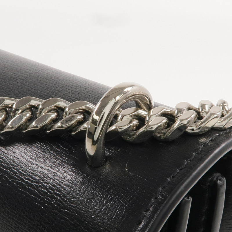 SAINT LAURENT 牛皮皮革Sunset Medium銀扣鏈帶肩背袋-14