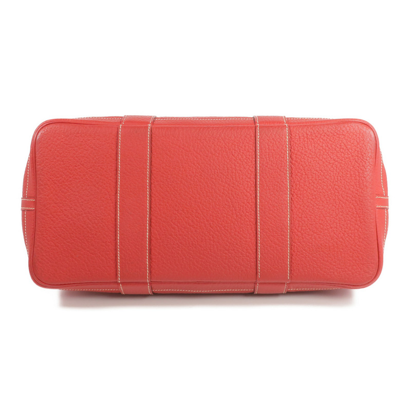 HERMES Clemence皮革Garden Party PM銀扣手挽袋-3