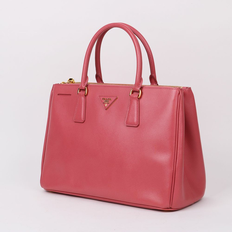 【包稅】PRADA Saffiano Lux 粉紅雙肩包-2
