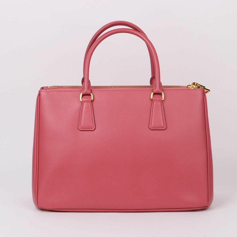【包稅】PRADA Saffiano Lux 粉紅雙肩包-3