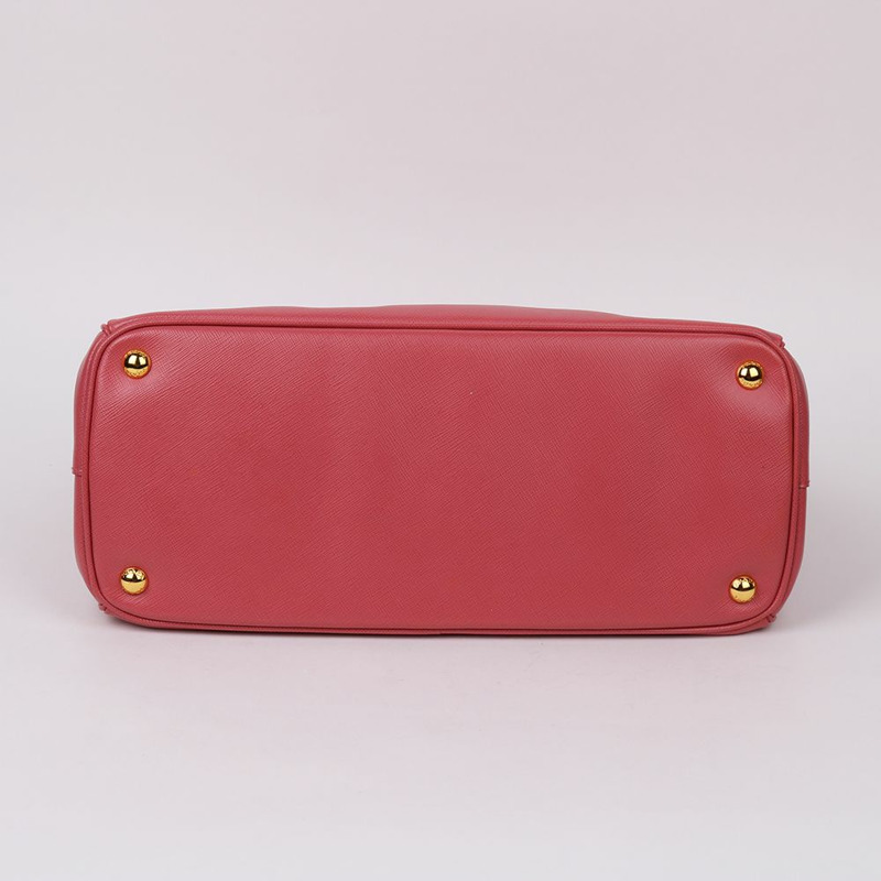 【包稅】PRADA Saffiano Lux 粉紅雙肩包-7