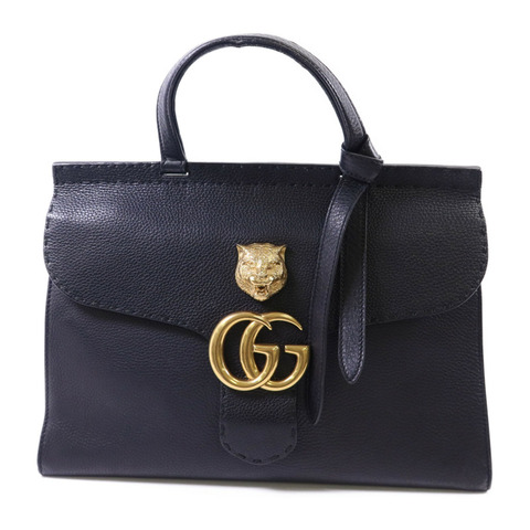 GUCCI 牛皮皮革GG Marmont Top Handle金扣手挽袋
