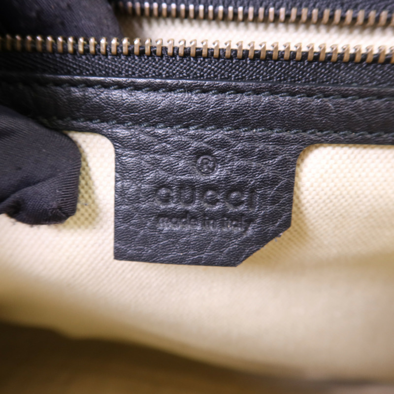 GUCCI 牛皮皮革GG Marmont Top Handle金扣手挽袋-6