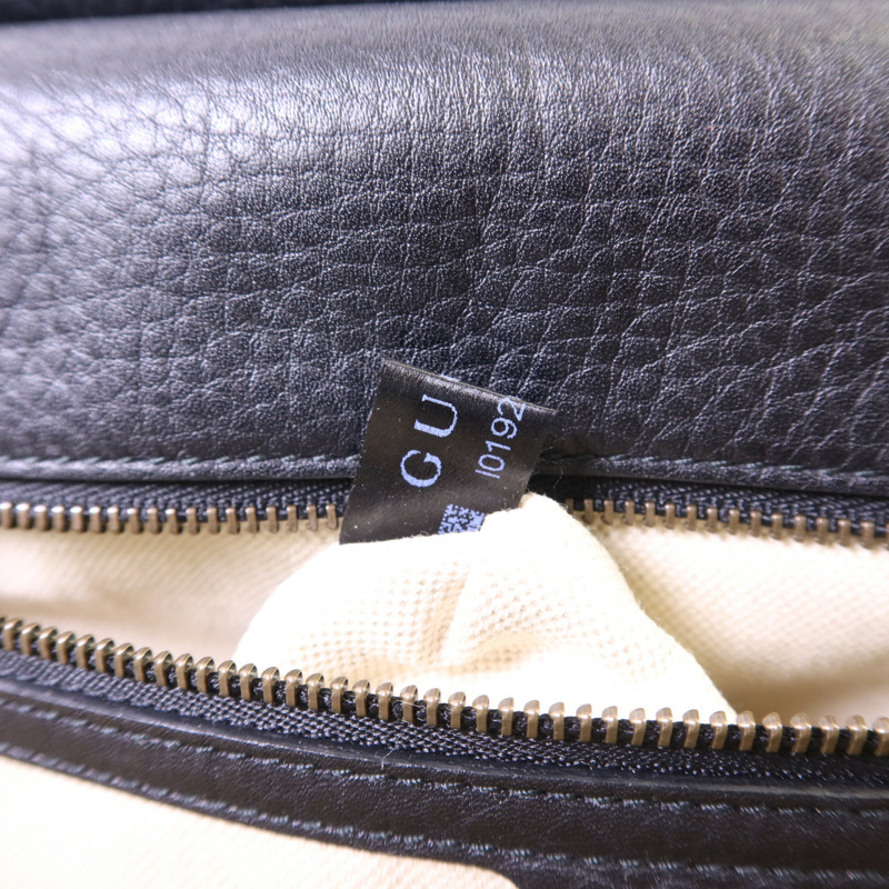 GUCCI 牛皮皮革GG Marmont Top Handle金扣手挽袋-15