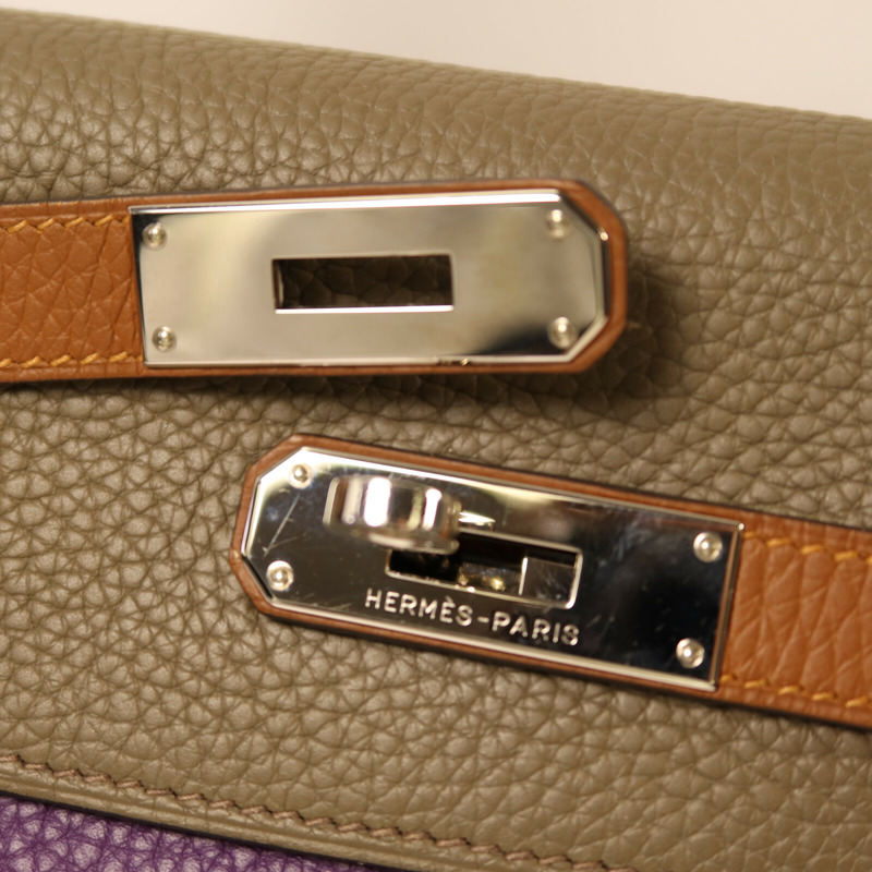 HERMES Togo皮革Kelly 32銀扣手挽肩背兩用袋-7
