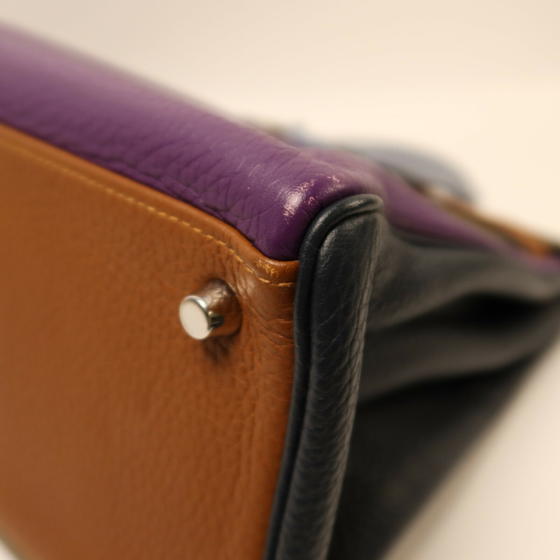 HERMES Togo皮革Kelly 32銀扣手挽肩背兩用袋-9