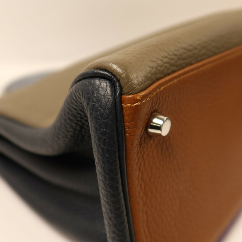 HERMES Togo皮革Kelly 32銀扣手挽肩背兩用袋-10