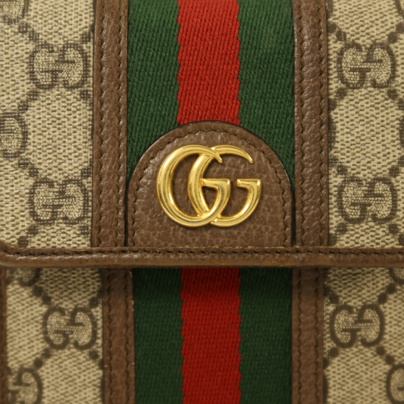 GUCCI 塗層帆布Ophidia金扣肩背袋-7